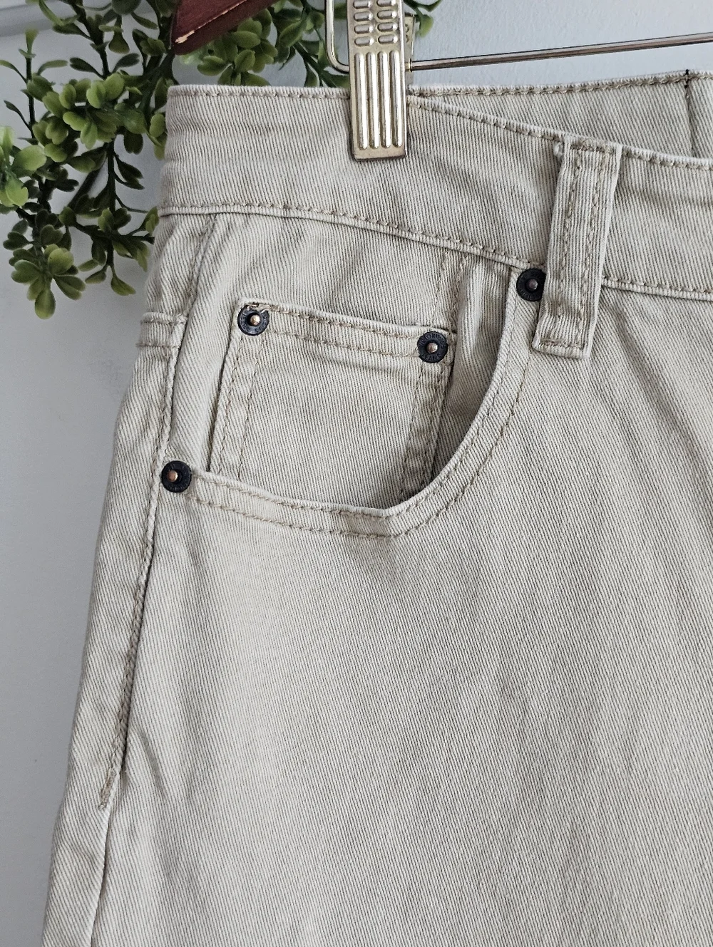 Victorious Premium Khaki Slim Straight Jeans Mens W36 L32 Stretch